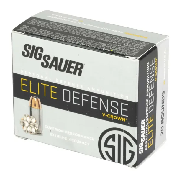 SIG SAUER ELITE V-CROWN JHP 10MM 200G NICKEL CASE - Image 2