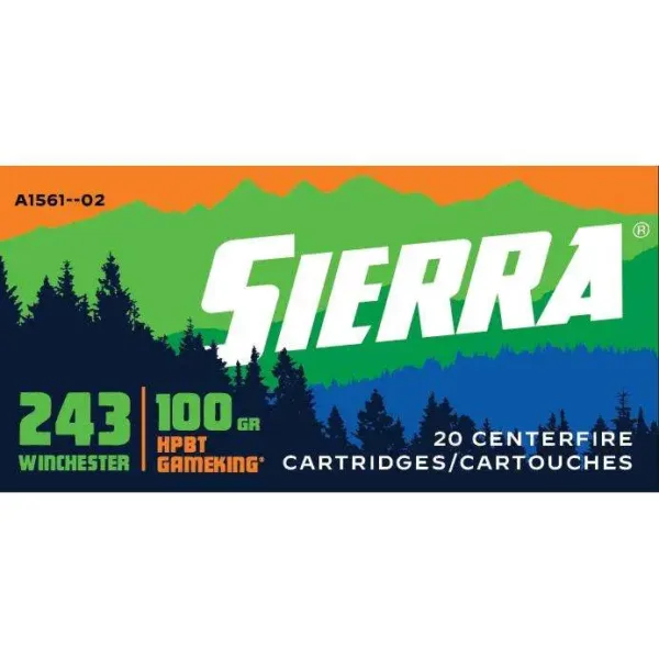 SIERRA SPORTS MASTER 243WIN 100G GAMEKING HPBT 20RD BX 200RD CASE