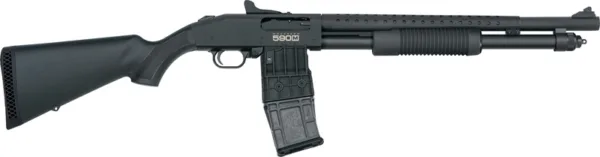 MOSSBERG 590M MAG-FED 12GA - 18.5" 10RD GHOST RING BLD/SYN