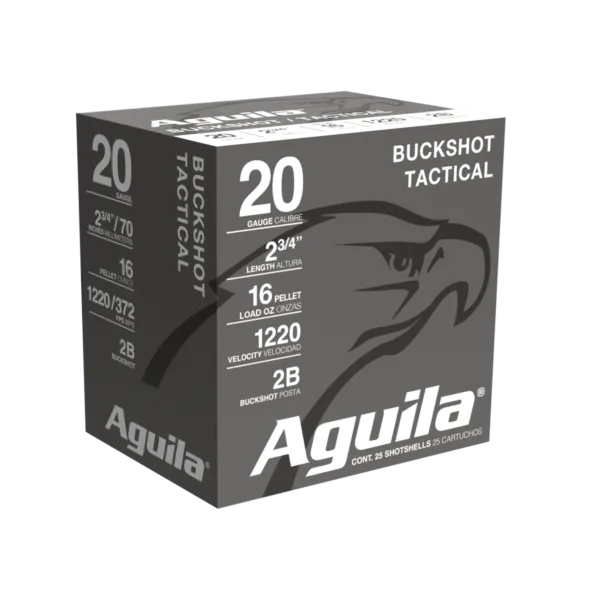 AGUILA 20GA 2B BUCKSHOT 2-3/4" 16 PELLET 25RD BX 10 BXS PER CS