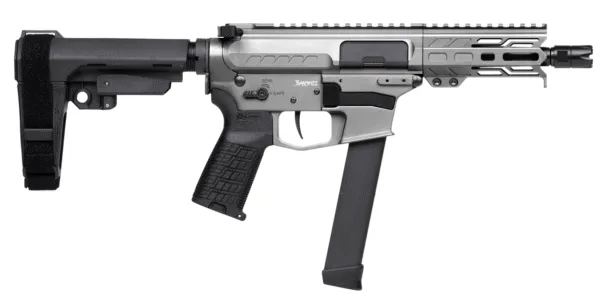 CMMG PISTOL, BANSHEE, MKGS, 9MM, 5", TUNGSTEN W/ADJ RIP BRACE