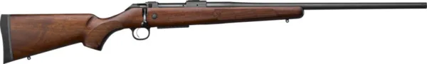 CZ 600 ST2 AMERICAN 243 WIN - 20" BLUED WALNUT STOCK