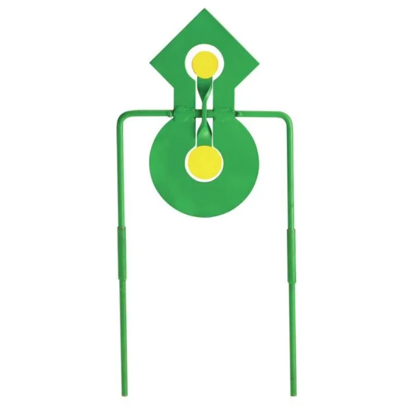 Champion .22 Double Reaction Metal Spinner Target Green Yellow Box