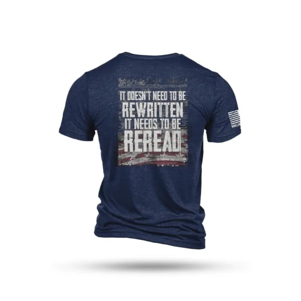 Nine Line Reread Not Rewritten T-Shirt Navy S