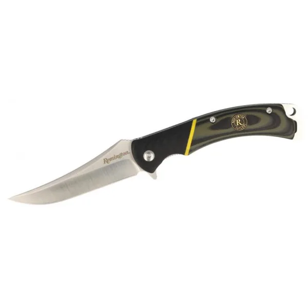 Remington Hunter Folding Knife 4" Trailing Point Blade Green