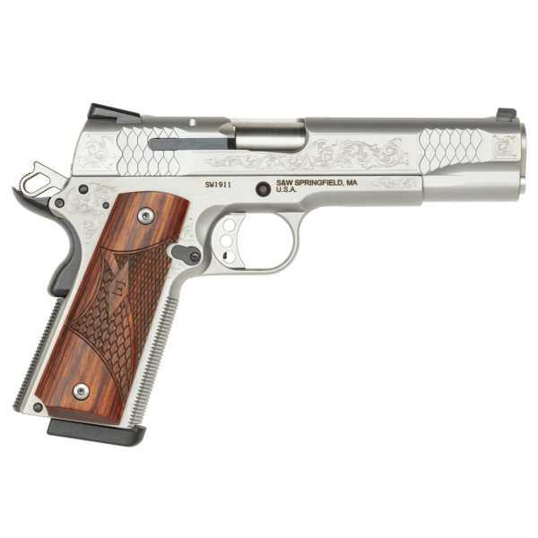 SMITH & WESSON 1911 45ACP 4.5" PSTL ENGRAVED 8RD