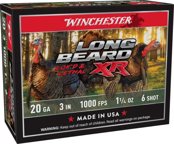 WINCHESTER LONG BEARD XR 20G 3" #6  1.25OZ 10RD BX 100RD CS