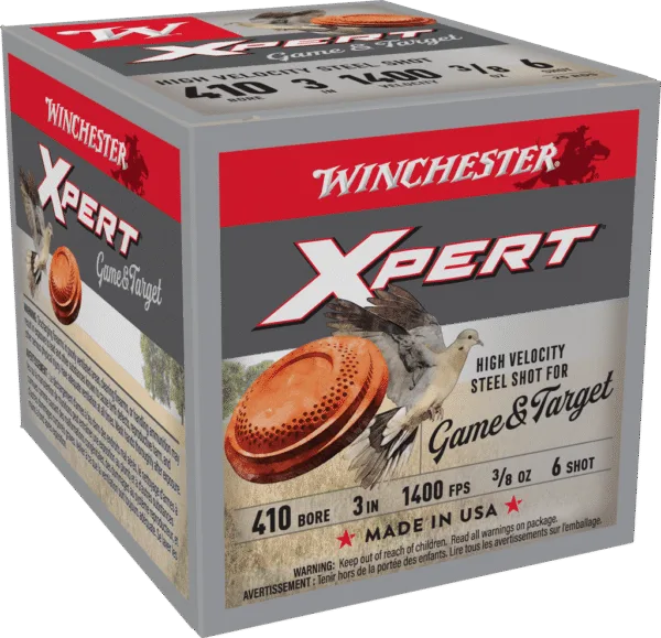 WINCHESTER XPERT STEEL HV 410G 3/8OZ #6 SHT 25RD BX 250RD CASE
