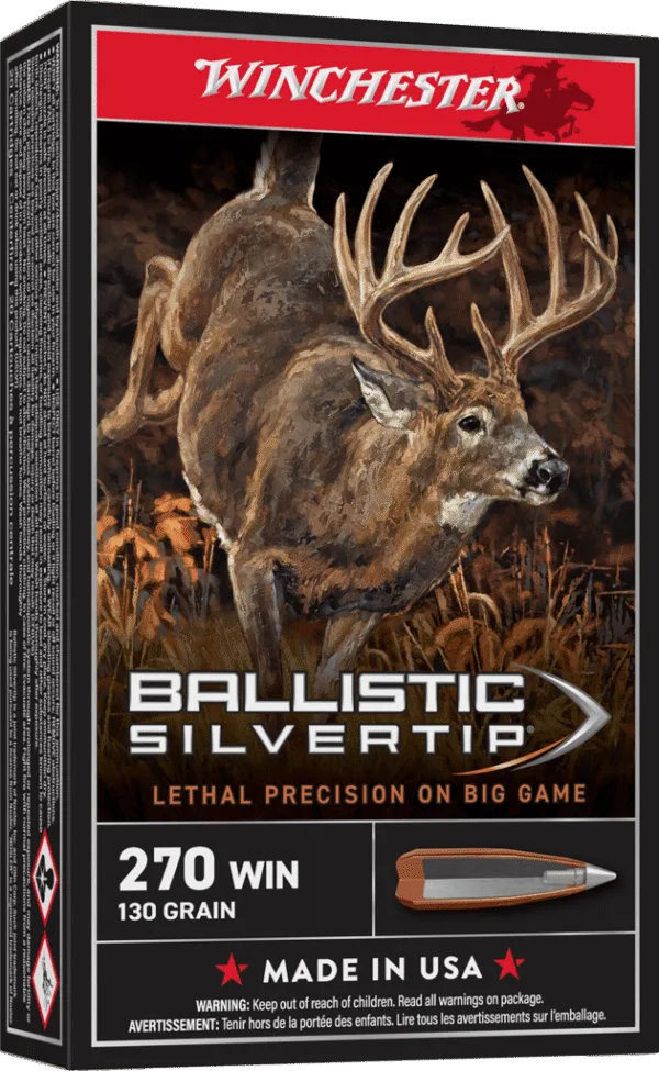 WINCHESTER BALLISTIC SILVERTIP 270WIN 130GR 20RD BX 200RD CASE
