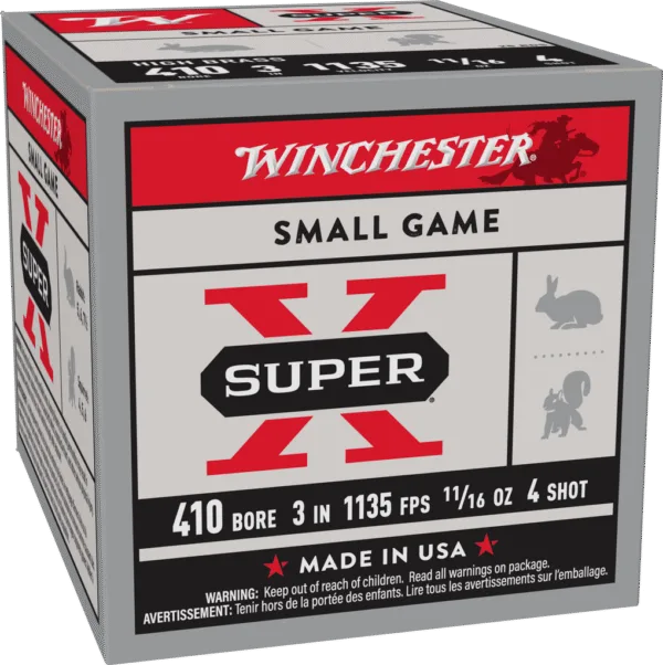 WINCHESTER SPR-X HB GL 410GA 3" #4 25RD BX 250RD CS
