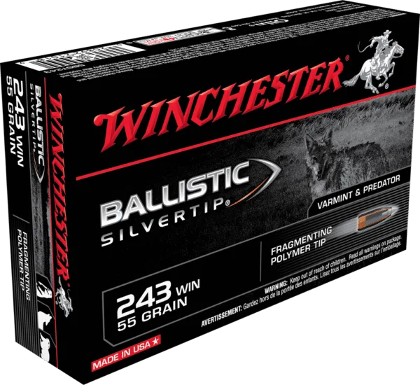 WINCHESTER BALLISTIC SILVERTIP 243WIN 55GR 20RD BX 200RD CASE