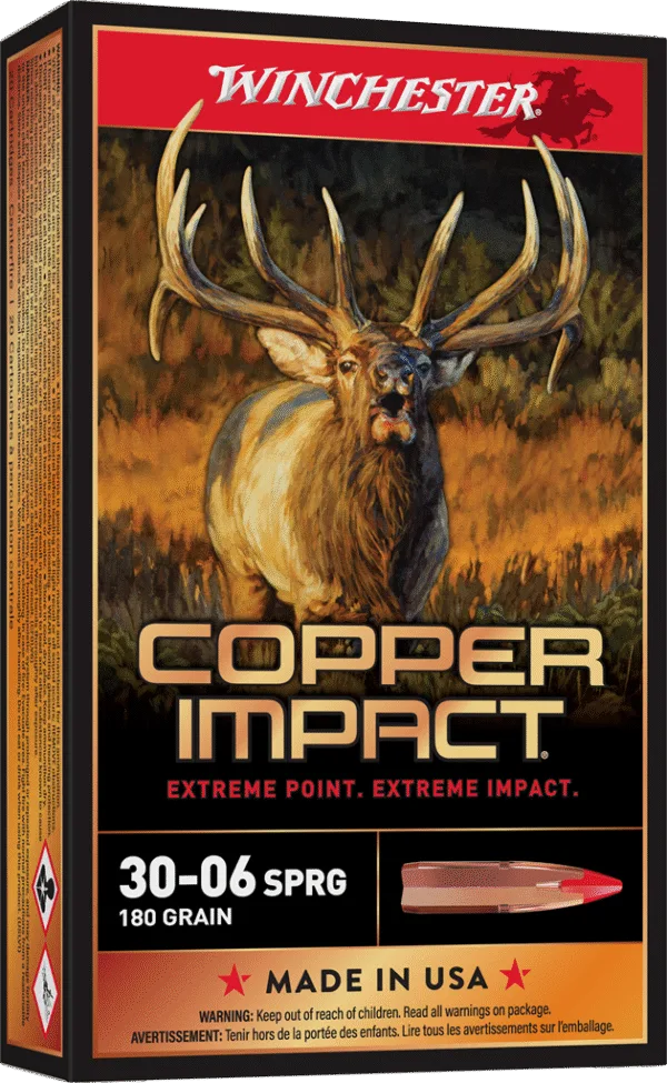 WINCHESTER COPPER IMPACT 3006SPFLD 180G LF 20RD BX 200RD CASE
