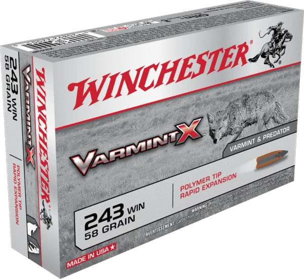 WINCHESTER SUPER X POWER POINT 243WIN 58GR 20RD BX 200RD CASE