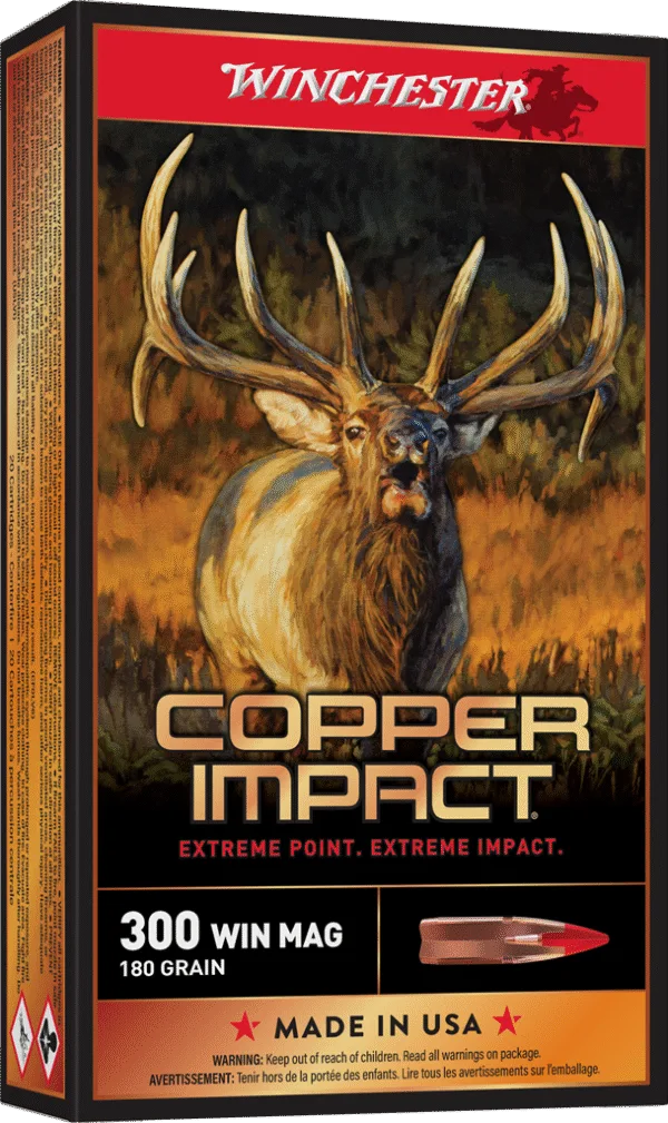 WINCHESTER COPPER IMPACT 300WM 180G LF 20RD BX 200RD CASE