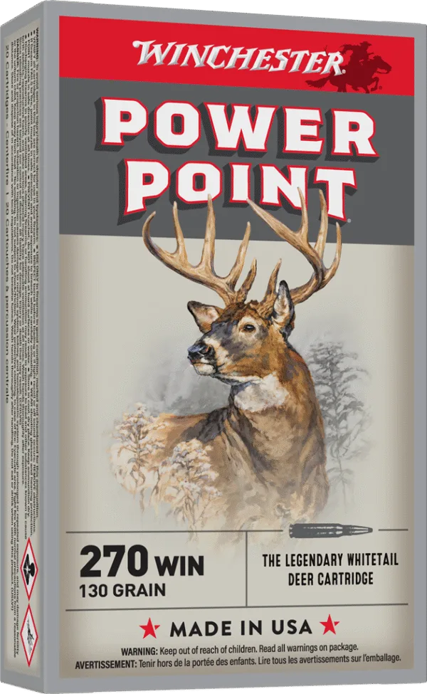 WINCHESTER SUPER X POWER POINT 270WIN 130GR 20RD BX 200RD CASE