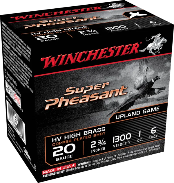 WINCHESTER SUPER PHEASANT 20GA 2.75" 1OZ #6 25RDS COPPR PLTD