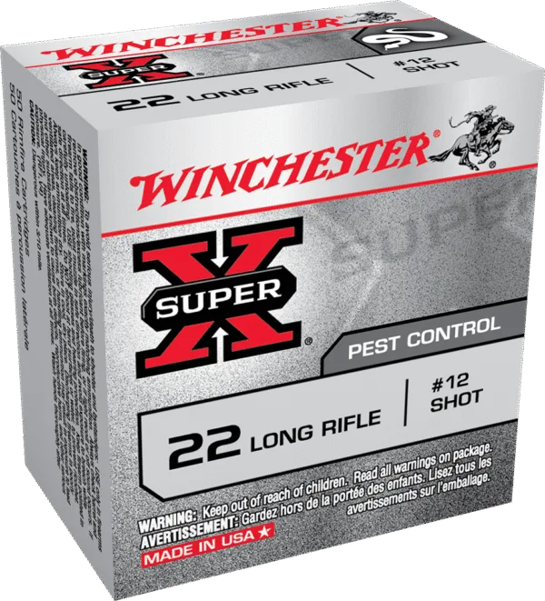 WINCHESTER SUPER X PEST CONTROL 22LR 25GR #12SHT 50RD BX 5000RD CASE