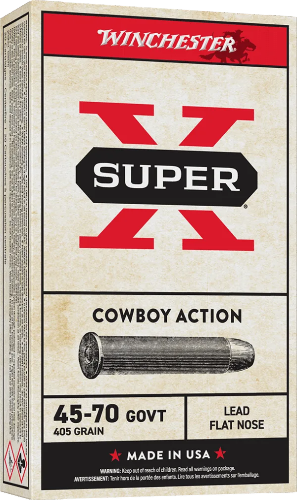 WINCHESTER SUPER X COWBOY 45-70GVT 405GR LFN 20RD BX 200RD CS