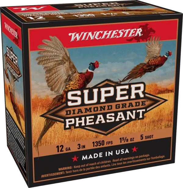 WINCHESTER SUPER PHEASANT DIAMOND GRADE 12 GA 3" #5  1-5/8 OZ 25 RD/BX 10 BX/CS