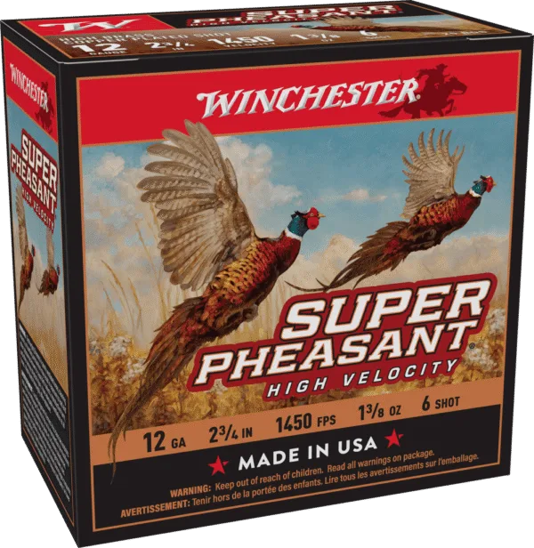 WINCHESTER SUPER PHEASANT 12 GA 2-3/4" #6 HV HB 1-3/8 OZ 25 RD/BX 10 BX/CS