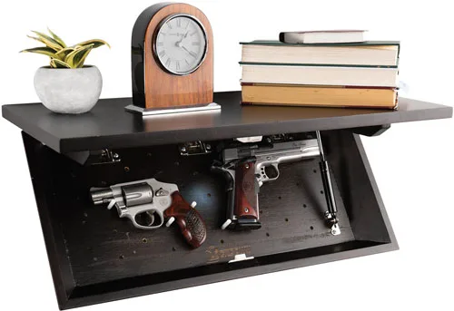 LOCKDOWN IN PLAIN SIGHT SHELF - STAINED 24"WX11.75"HX3.25"D - Image 2