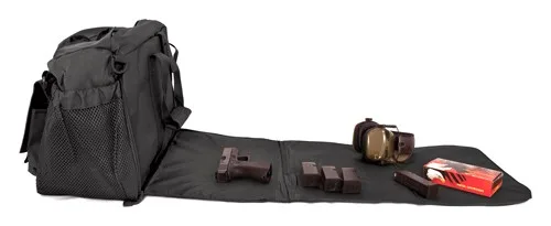 RED ROCK DELUXE RANGE BAG BLK - FOLD OUT WORK/CLEANING GUN MAT - Image 2