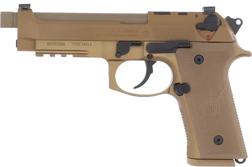 BERETTA M9A4 G 9MM 5.1" 15RD - TAN OPTICS READY THREADED USA - Image 2