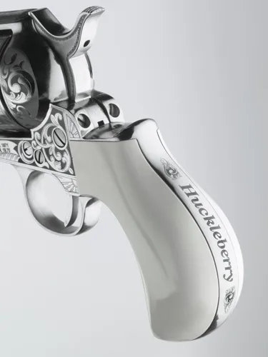 CIMARRON HUCKLEBERRY 45LC - 3.5" NICKEL ENGRAVED B-HEAD - Image 2