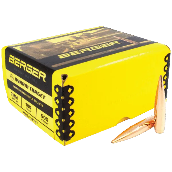 Berger Match Grade Target Bullets 7mm .284" 180 gr HYBRID TARGET 500/ct