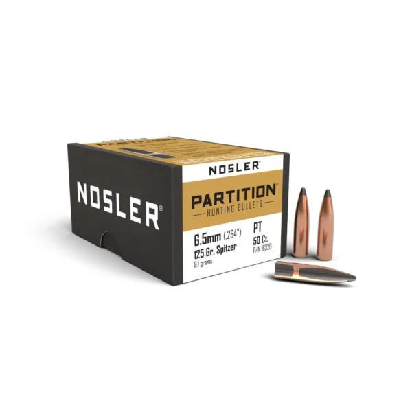Nosler Partition Rifle Bullets 6.5mm .264" 125 gr SPT 50/ct