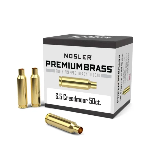 Nosler Unprimed Brass Rifle Cartridge Cases 6.5mm Creedmoor 50/ct
