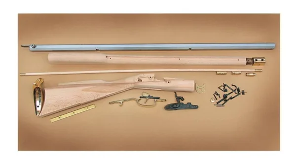 Traditions Black Powder Kentucky Rifle Build-It-Yourself Kit Select Raw Hardwood .50 Cal 33.5" White Barrel
