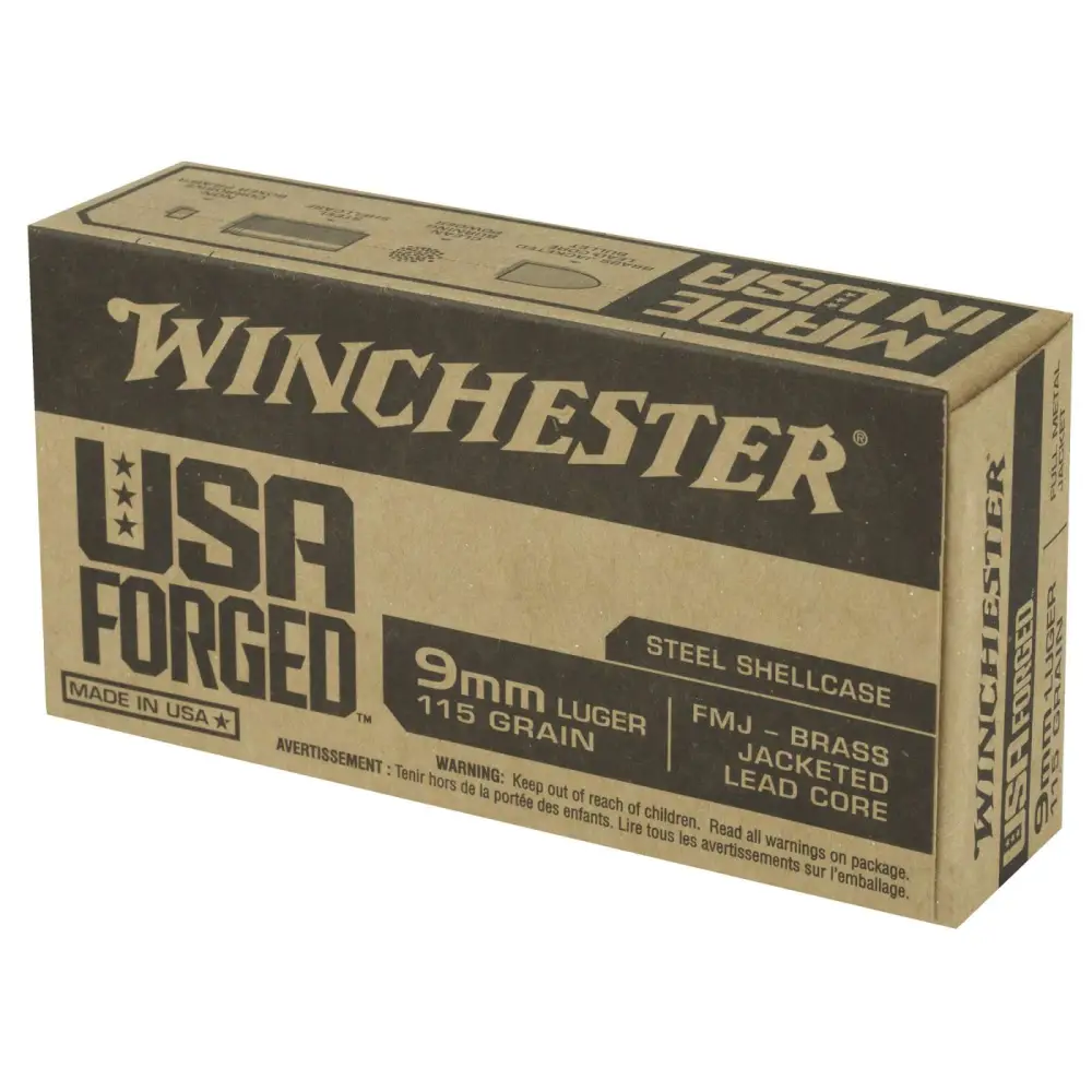 WINCHESTER 9 MM USA FORGED STEEL FMJ 115 GR 50 RD/BX 10 BX/CS - Image 2
