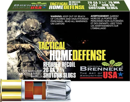BRENNEKE USA LOW RECOIL 20GA - 2.75" 3/4OZ SLUG 5RD 50BX/CS - Image 2