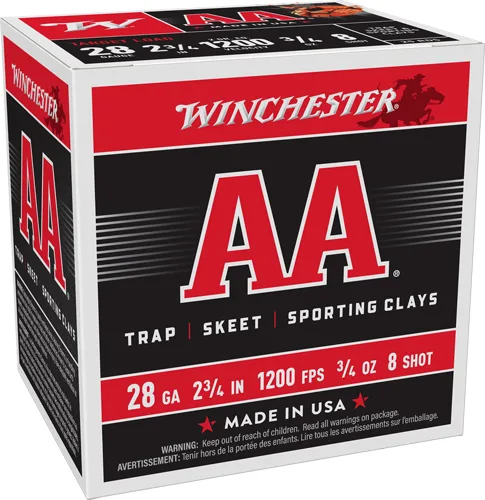 WINCHESTER AA 28GA 2.75" 3/4OZ - #8 1200FPS 250RD CASE LOT - Image 2