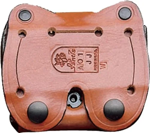DESANTIS DOUBLE MAG POUCH OWB - LEATHER SINGLE STACK 10/45 TAN - Image 2